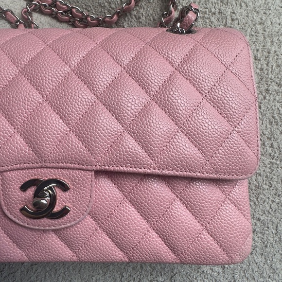 Chanel Classic Sakura Pink Quilted Shoulder Bag